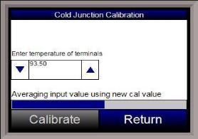 RPS Screen - Calibration - Cold Junction
